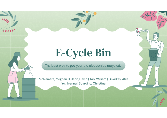 Cover slide of E-Cycle Bin case study